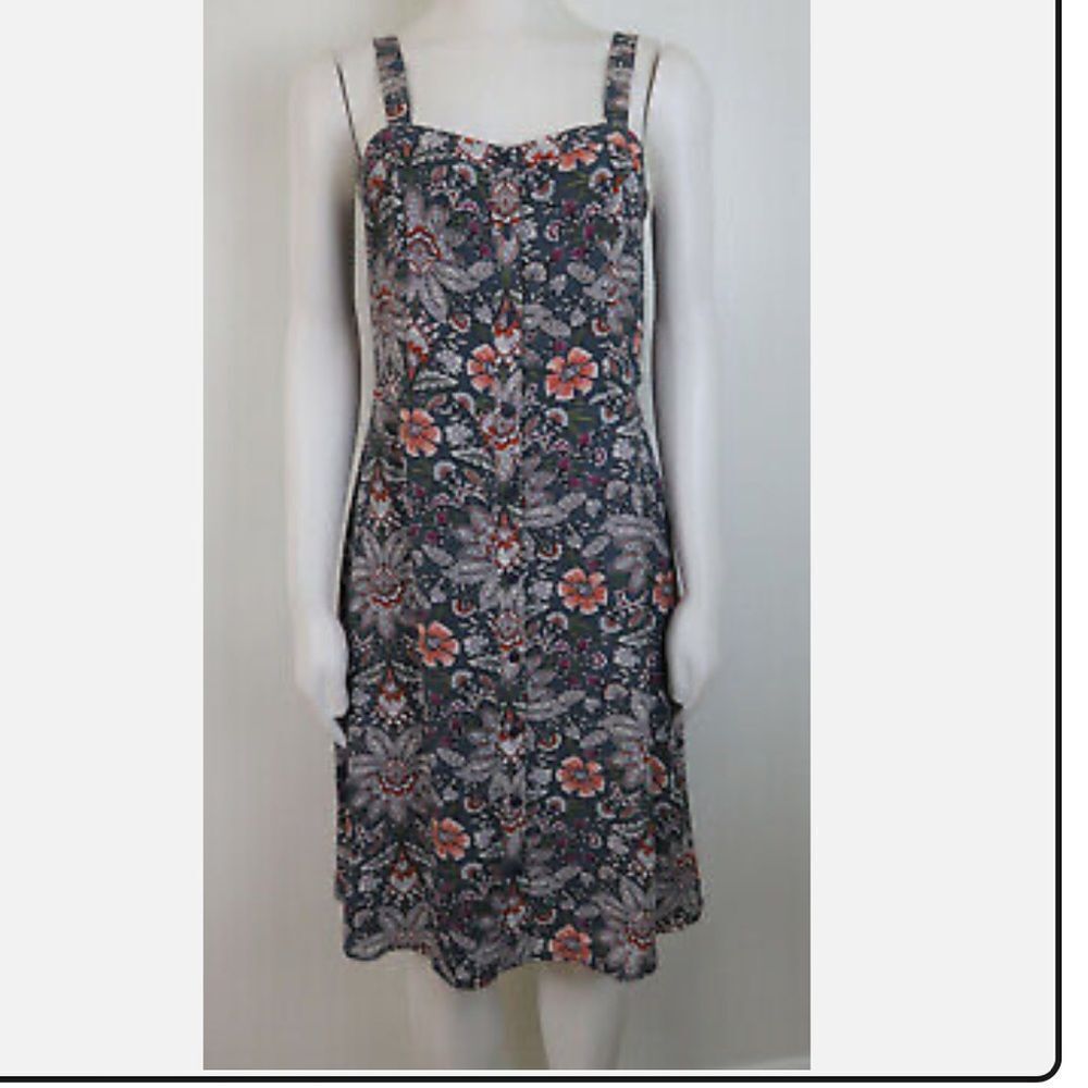 Ann Taylor Loft- Floral, Full Button Down Knee Length Sundress Size Women’s US 8